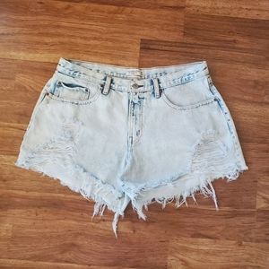 Abercrombie & Fitch Size 32/14 The Boyfriend Short Mid Rise Jean Shorts